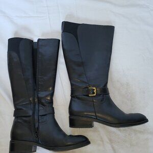 Lauren Ralph Lauren Black Riding Boots, Wide Calf Size 9B